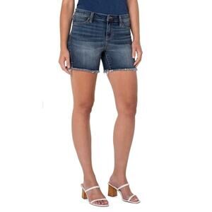 Liverpool Plus Vickie Fray 5" Mineral Wash Harpswell Long Length Shorts‎ Size 14